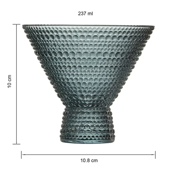 Vintage Stemless Martini Glass