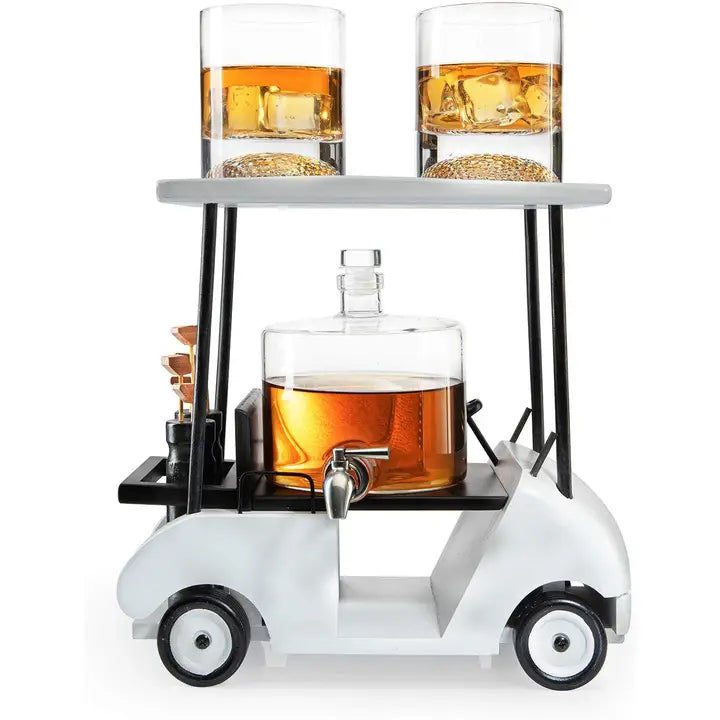 Golf Cart Whiskey Decanter & Ball Glasses