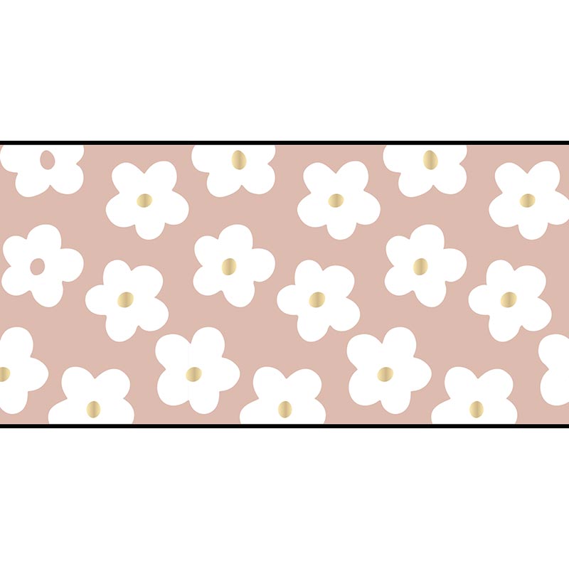 Pink Flower Paper Table Runner