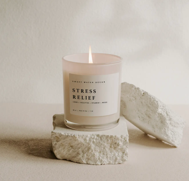 White Wood Jar Candle