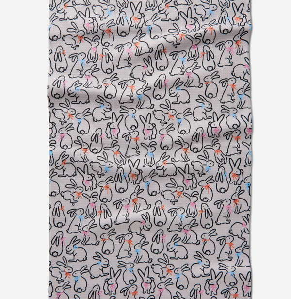 Playful Bunnies Tea Towel