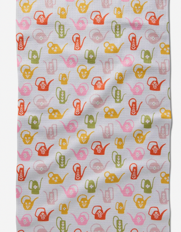 Retro Watering Cans Tea Towel