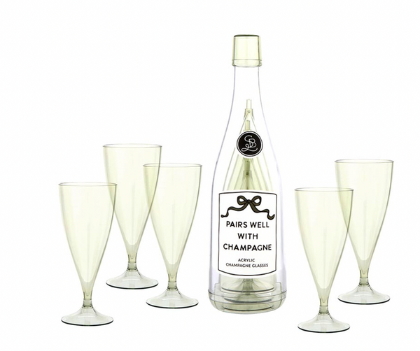 Acrylic Champagne Glasses-Set of 4