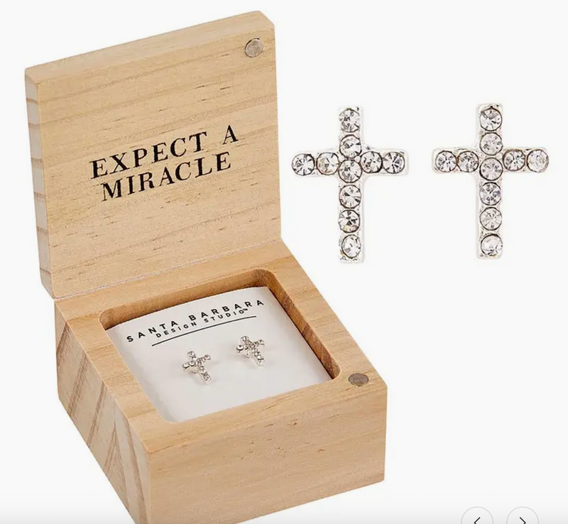 Treasure Box Earrings-Pray, Trust, Wait